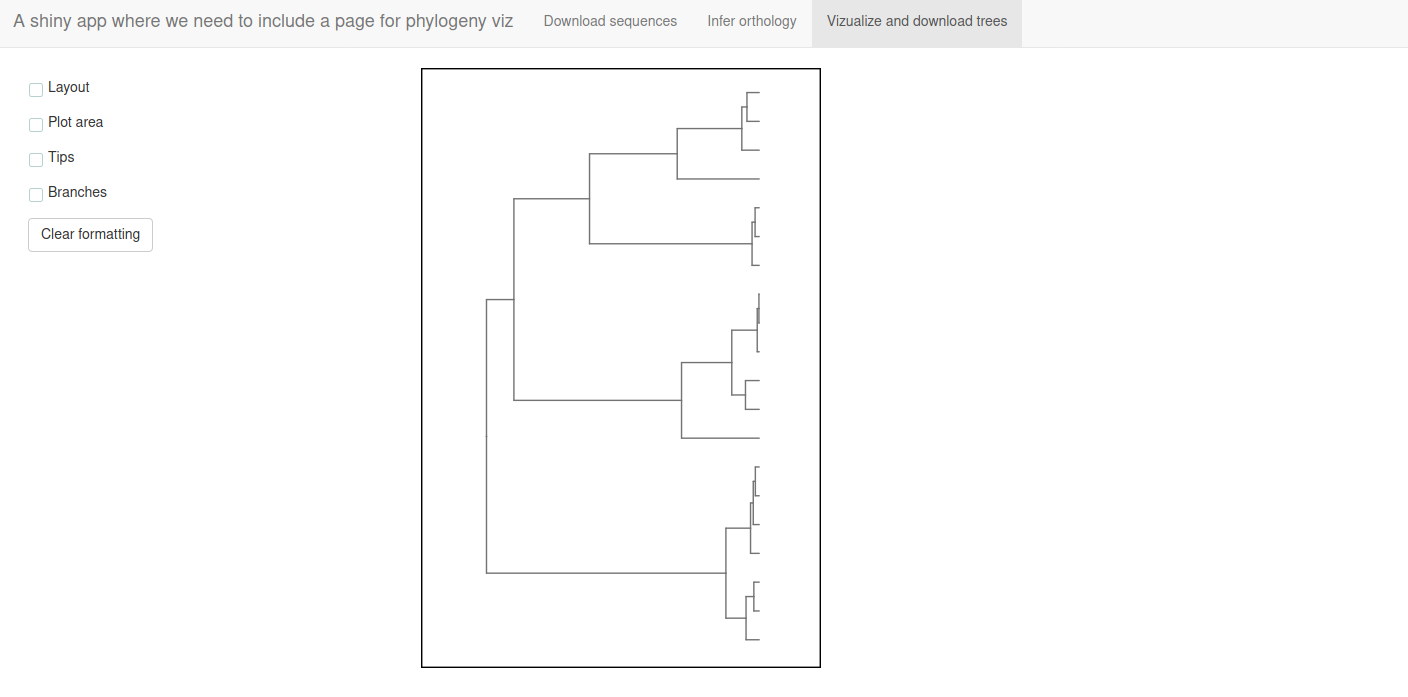 phynotate embedded in a larger {shiny} app.